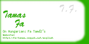 tamas fa business card